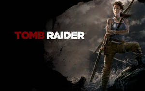 Lara Croft In Action In The Tomb Raider Game Wallpaper