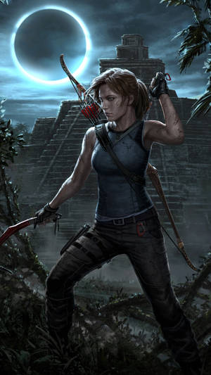 Lara Croft Iphone Ancient Temple Wallpaper