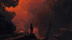 Lara Croft's Adventure In Shadow Of The Tomb Raider Hd Wallpaper