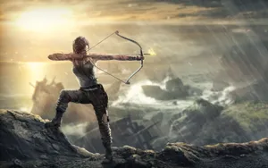 Lara Croft Tomb Raider Archery Wallpaper