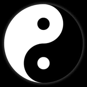 Large Yin And Yang Symbol 4k Wallpaper