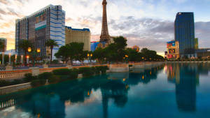 Las Vegas Strip Bellagio No Fountain Wallpaper