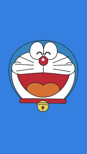 Laughing Doraemon Cartoon Iphone Wallpaper