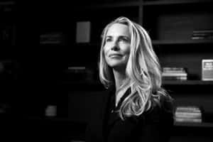 Laurene Powell Jobs Blackand White Portrait Wallpaper