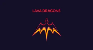Lava Dragon Red Outline Wallpaper