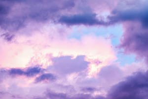 Lavender Clouds Sky Background Wallpaper