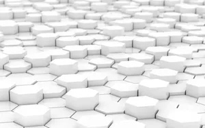 Layered Solid White Honeycomb Wallpaper
