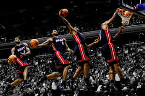 Le Bron_ James_ Sequence_ Dunk Wallpaper