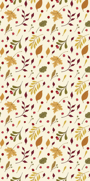 Leaf Pattern For Neutral Background Wallpaper