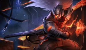 League Of Legends - A Character With A Sword Wallpaper