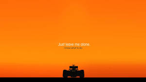 Leave Me Alone Orange Background Wallpaper