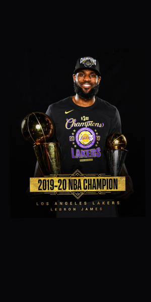 Lebron James Nba Championship Trophies Wallpaper