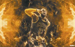 Lebron James Shows Off His Cleveland Cavaliers Jersey Wallpaper