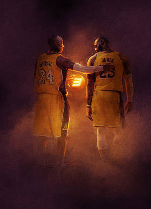 Lebron James With Kobe Bryant Wallpaper