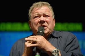 Legendary Actor William Shatner Smiling Wallpaper