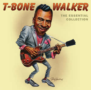 Legendary Blues Musician, T Bone Walker With His Guitar Wallpaper