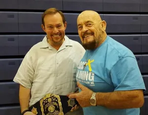 Legendary Canadian Wrestler Ivan Koloff In A Significant Moment With Jeff Katz. Wallpaper