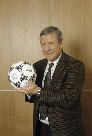 Legendary Footballerwith Adidas Ball Wallpaper