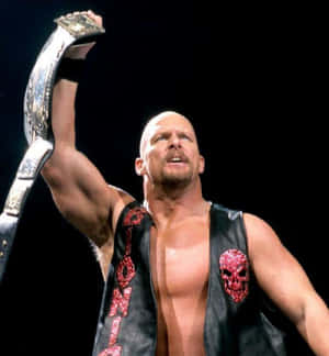 Legendary Wrestler Steve Austin In Action Wallpaper