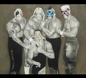 Legendary Wrestlers Artwork Wallpaper