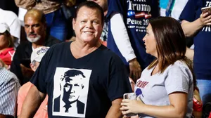 Legendary Wwe Commentator Jerry Lawler At Trump Rally Wallpaper