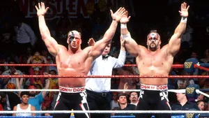 Legion_of_ Doom_ Victory_ Celebration_ Wrestle Mania Wallpaper