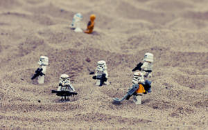 Lego Star Wars Stormtroopers Searching For Items Wallpaper