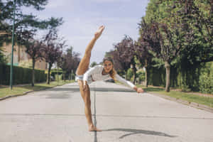 Legs Spread On A Street Wallpaper