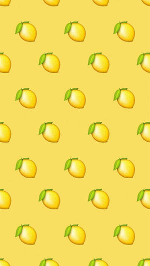 Lemon Fruit Art Phone Wallpaper