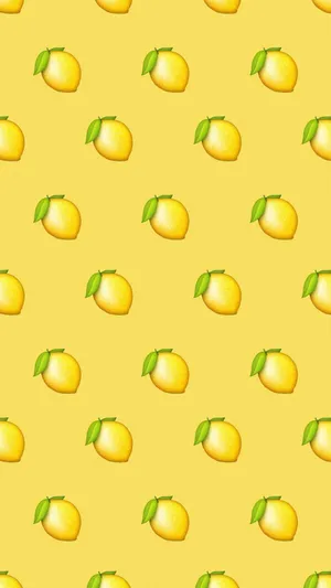Lemon Fruit Art Phone Wallpaper
