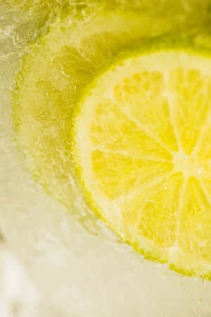 Lemon Slice Glass Of Water Iphone Wallpaper