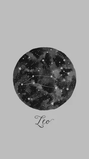 Leo Constellation In A Circle Wallpaper