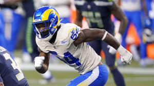 Leonard Floyd Sprinting Football Stance Wallpaper