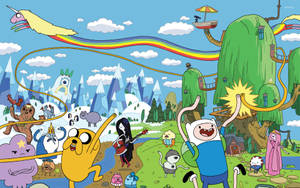 Let's Explore The Magical Land Of Ooo With Finn And His Friends! Wallpaper