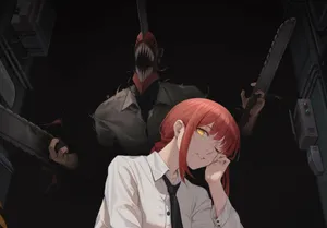 Let The Chaos Begin - Makima Chainsaw Man Wallpaper