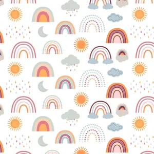Let The Cheerful Vibes In With This Bold And Beautiful Boho Rainbow Design. Wallpaper