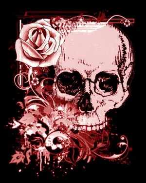 Let Your Unique Style Shine Through With A Pink Skull Wallpaper