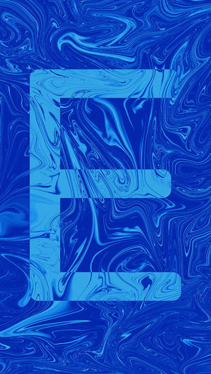Letter E Blue Marble Wallpaper