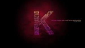 Letter K Typography Art Wallpaper