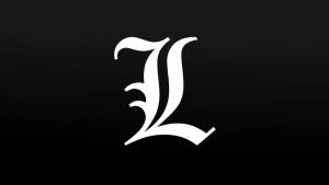 Letter L In Solid Black Wallpaper