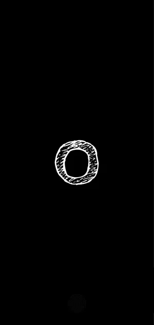 Letter O Brush Style Wallpaper