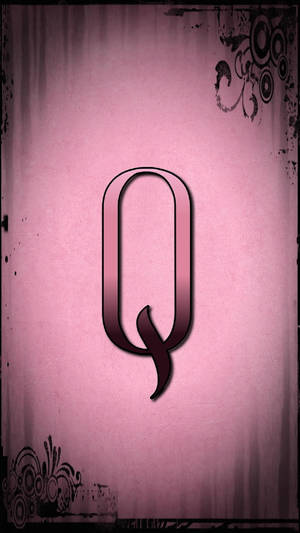 Letter Q With Aesthetic Border Wallpaper