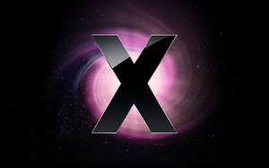 Letter X Purple Galaxy Wallpaper