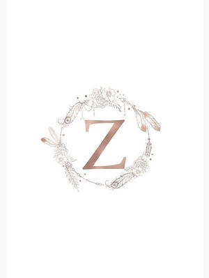 Letter Z With Feathers And Flowers Wallpaper