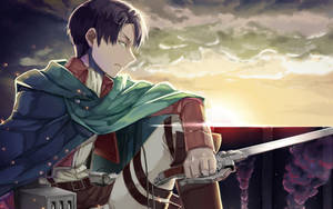 Levi Ackerman: A Leader Of The Survey Corps Wallpaper