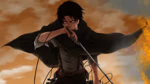 Levi Pfp Wiping Face Wallpaper