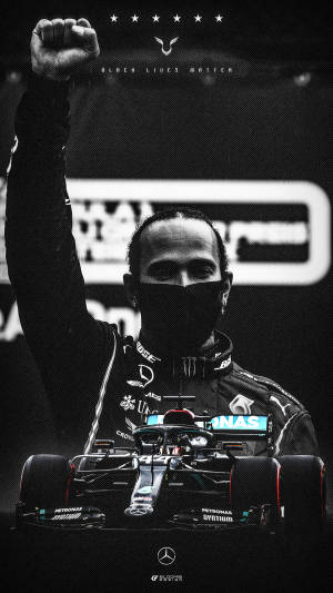 Lewis Hamilton Advocating For Black Lives Matter Movement Wallpaper