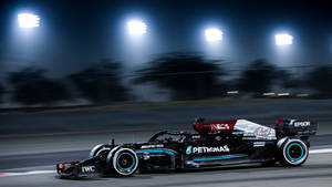 Lewis Hamilton Night Floodlights Wallpaper