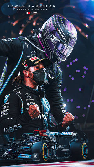 Lewis Hamilton Steers His Way To Victory Wallpaper