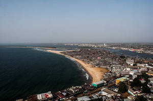 Liberia Shore Blue Sky Wallpaper